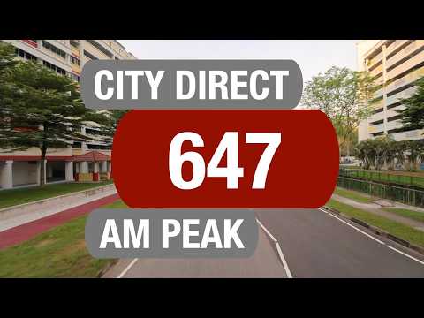 SMRT Buses City Direct 647 (Morning Peak) | Bus Service Route Visual