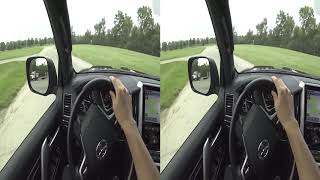 Поездка на 2018 Toyota Land Cruiser - Смотреть в VR SBS VR Video (Cardboard, Oculus Rift, VR Box)
