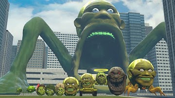 SIZE COMPARISON ALL LIN GANG MELON FAMILY VS ALL ITALIAN BRAINROTS ANIMALS FAMILY IN GARRY