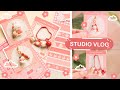 Studio vlog  kawaii clay charms and stationery january patreon rewards