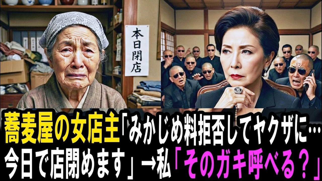 蕎麦屋で女店主「みかじめ料拒否してヤクザに…。今日で店閉めます」→私「そのガキ呼べる？」