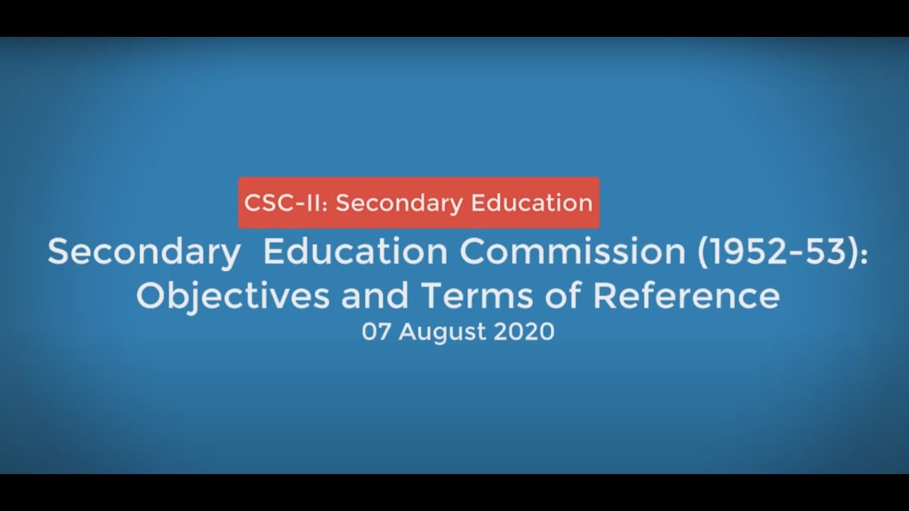 short note on secondary education commission