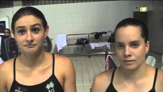 Anabelle Smith Maddison Keeney after winning 3-metre synchro Brisbane