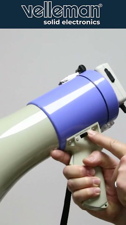 Megaphone with shoulder strap, 25W, 500m, siren, voice function, whistle tone, detachable microphone