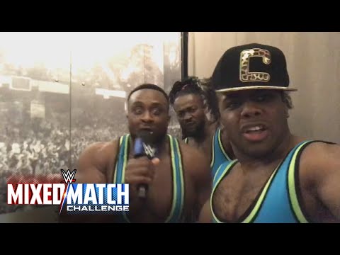 Xavier Woods records a selfie of Big E delivering his classic New Day introduction