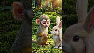 #shorts#monkey#rabbit#cartoonstory"Monkey vs Rabbit 😱 | Emotional Story #shorts""Sad to Happy Story