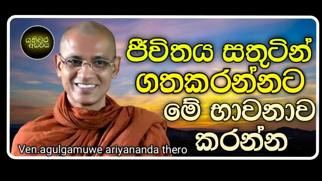 51. ධාතු මනසිකාරයෙන් විපස්සනාවට |Ven.agulgamuwe ariyananda thero | Yathiwara adawiya 