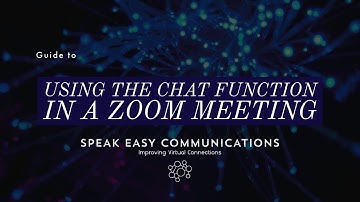How to use the chat function in a #ZOOM meeting.