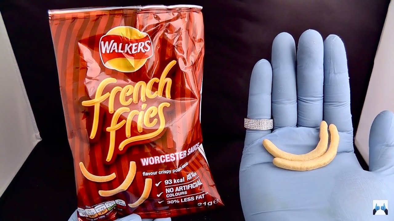 FRENCH FRIES WORCESTER SAUCE FLAVOUR CRISPS 🍿REVIEW TASTE TEST UK JUNK