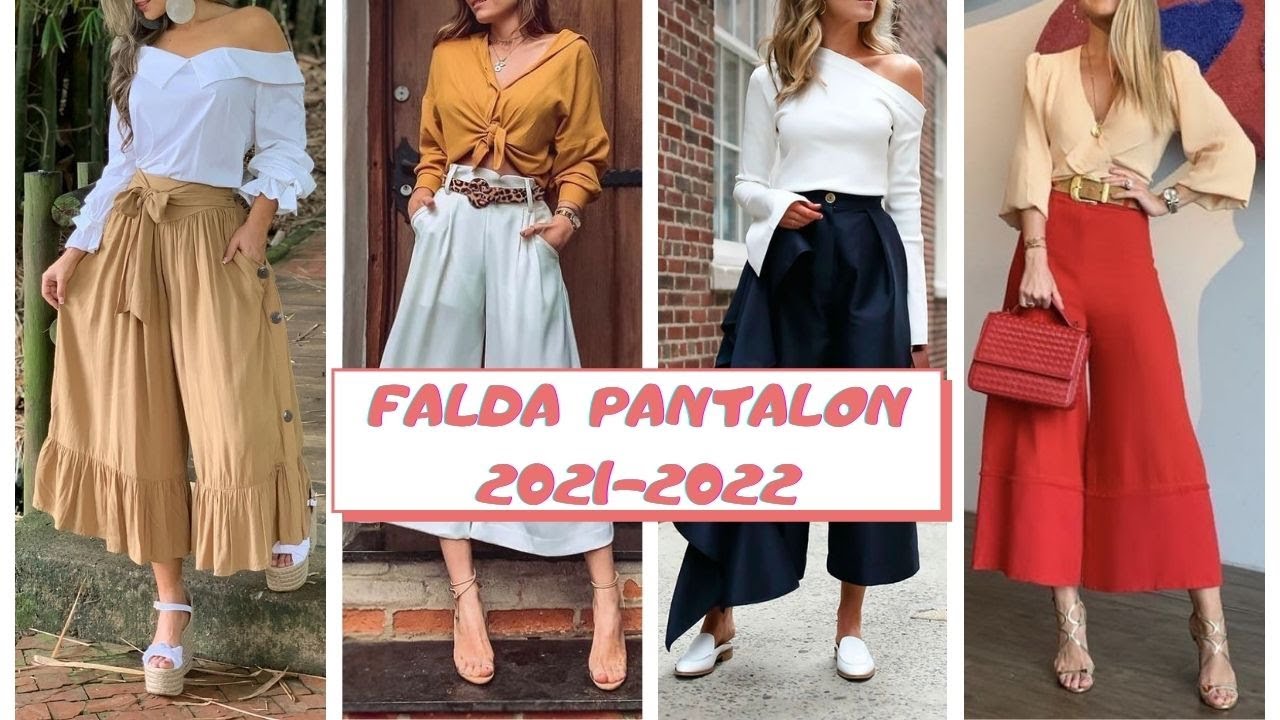 FALDA PANTALON OUTFITS 2021 2022😀COMO USAR FALDA PANTALON🩳 HOW TO A - YouTube