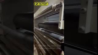 UNIMAK FLL 1400 PUR Flat Lamination Line with Flying Knife System & Jib Crane