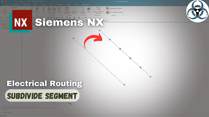 Siemens NX- Electrical Routing/Wiring and Harness || Subdivide Segment