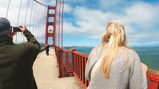 Strolling through the Golden Gate Bridge