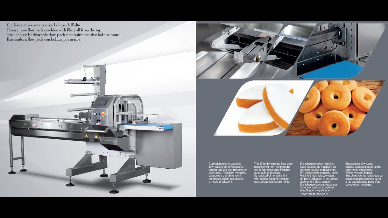 ensacheuse flowpack produits alimentaires guimauves, biscuits proposée par la Société FR PACK