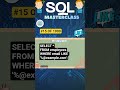 SQL Masterclass #15 Find all employees whose email contains the domain'@example.com' #sql #email #15