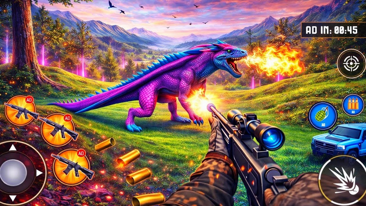 Dino Hunter 3D Hunting Game : Legendary Dinosaur Shooter Adventure | New 2026 Ultra Graphics 