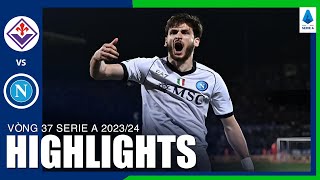 Highlights FIORENTINA vs NAPOLI | Rượt đuổi ngoạn mục, mãn nhãn Kvaratskhelia ghi tuyệt phẩm đá phạt