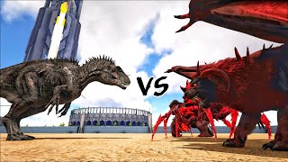 SAVAGE ACRO VS ARK BOSSES | ARK Epic Boss Fight | DINOWORLD |