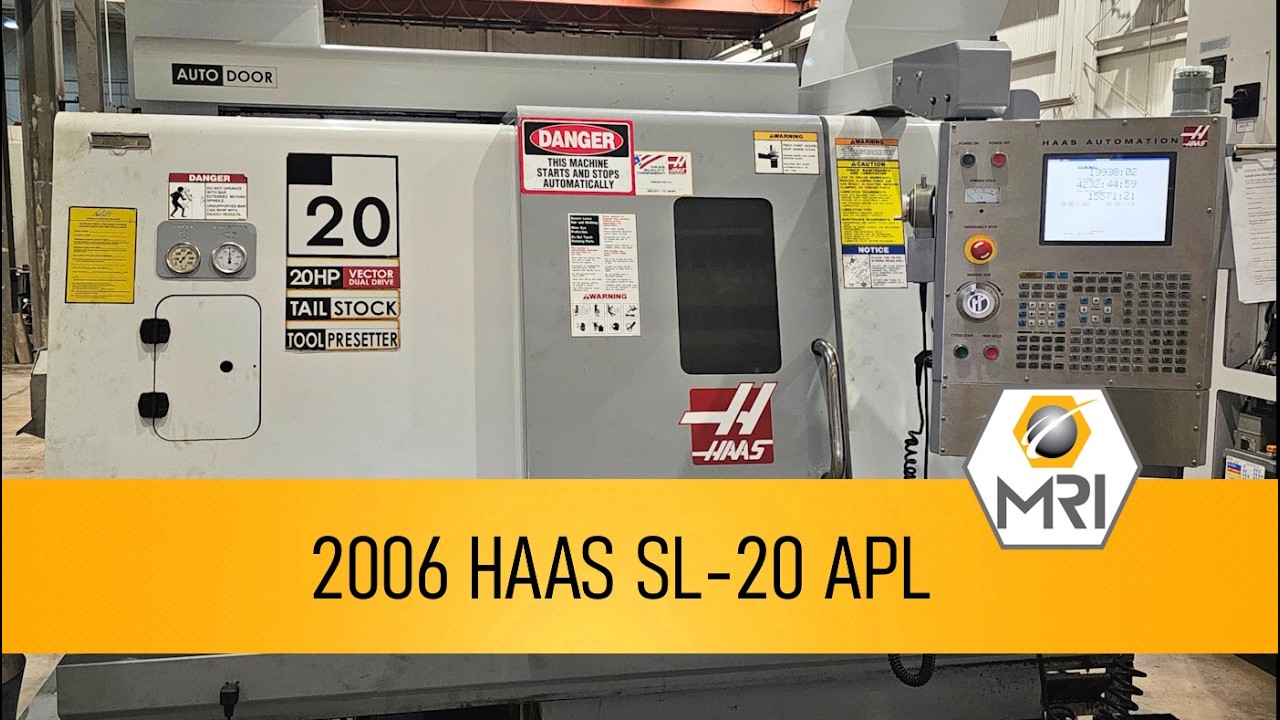 2006 HAAS SL-20 APL CNC LATHE - YouTube