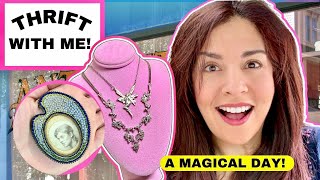 Thrift With Me! In Store Vintage Jewelry Unboxing! This Day Is Magic!