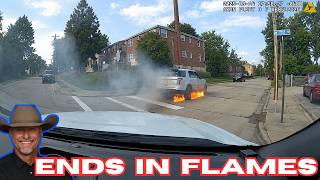 Pursuit Ends When Suspects Car Bursts Into Flames