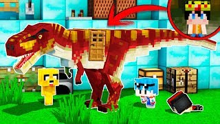 ¡LOS COMPAS SE ESCONDEN DENTRO DE DINOSAURIO! 😂🔥 MINECRAFT EL ESCONDITE