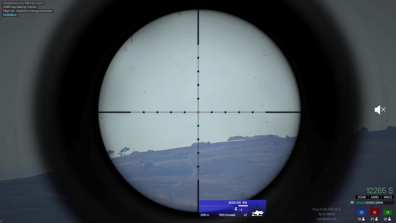 Arma 3 2.5k Sniper Shot on KOTH Team Revolt