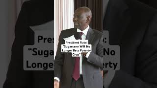 President Ruto Sugarcane Will No Longer Be A Poverty Crop