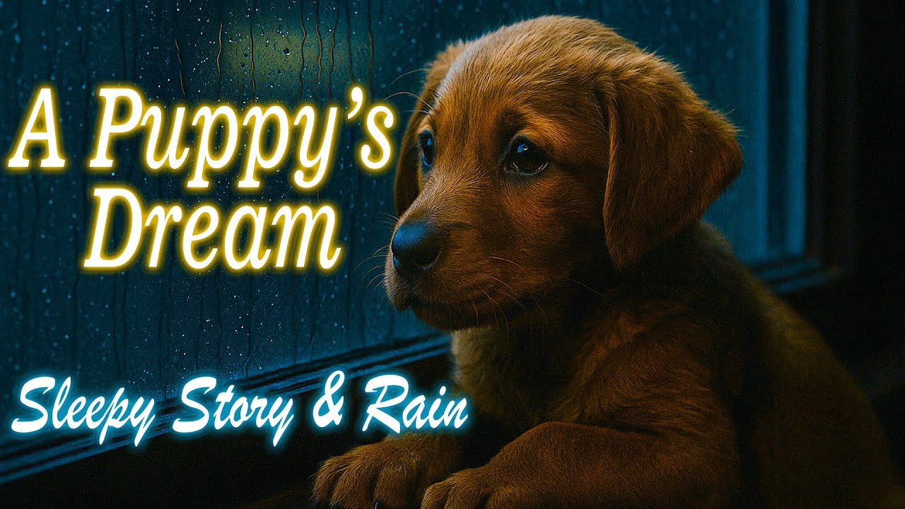 🐶Rainy Adventures: A Puppy’s Nighttime Dream | Bedtime Story for Sleep & Rain Sounds🌧️