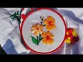 Hand embroidery flower making design tutorial 🪡🫰