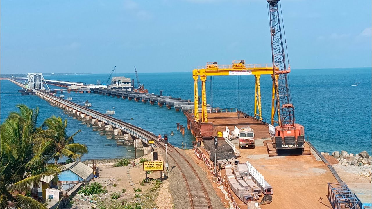 New Pamban Bridge Construction Work Current Updation Rameswaram