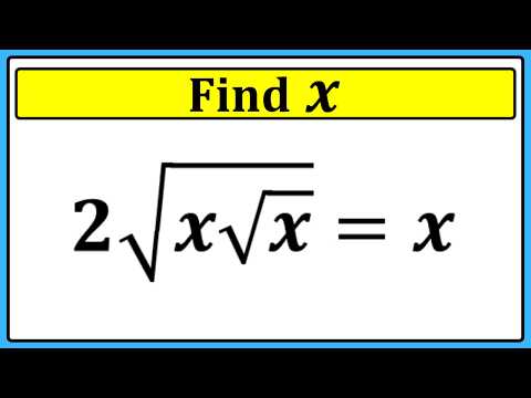 Nice Square Root Math Simplification Find the Values of X Algebra