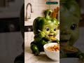 🫑Baby Capsicum Eating Cartoon Face | Cute &amp; Viral Shorts