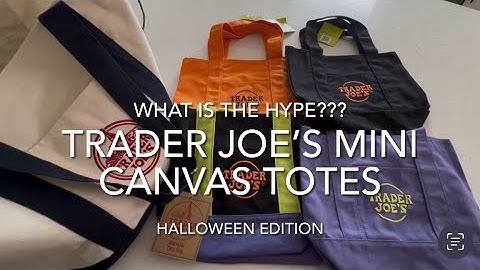 IT’S HERE! TRADER JOE’S Mini Canvas Totes HALLOWEEN EDITION: What Fits? GO & GRAB IT WHILE YOU CAN!!