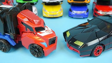 Transformers car toys - black CarBot & Optimus Prime transforming robot cars - Toy Pudding