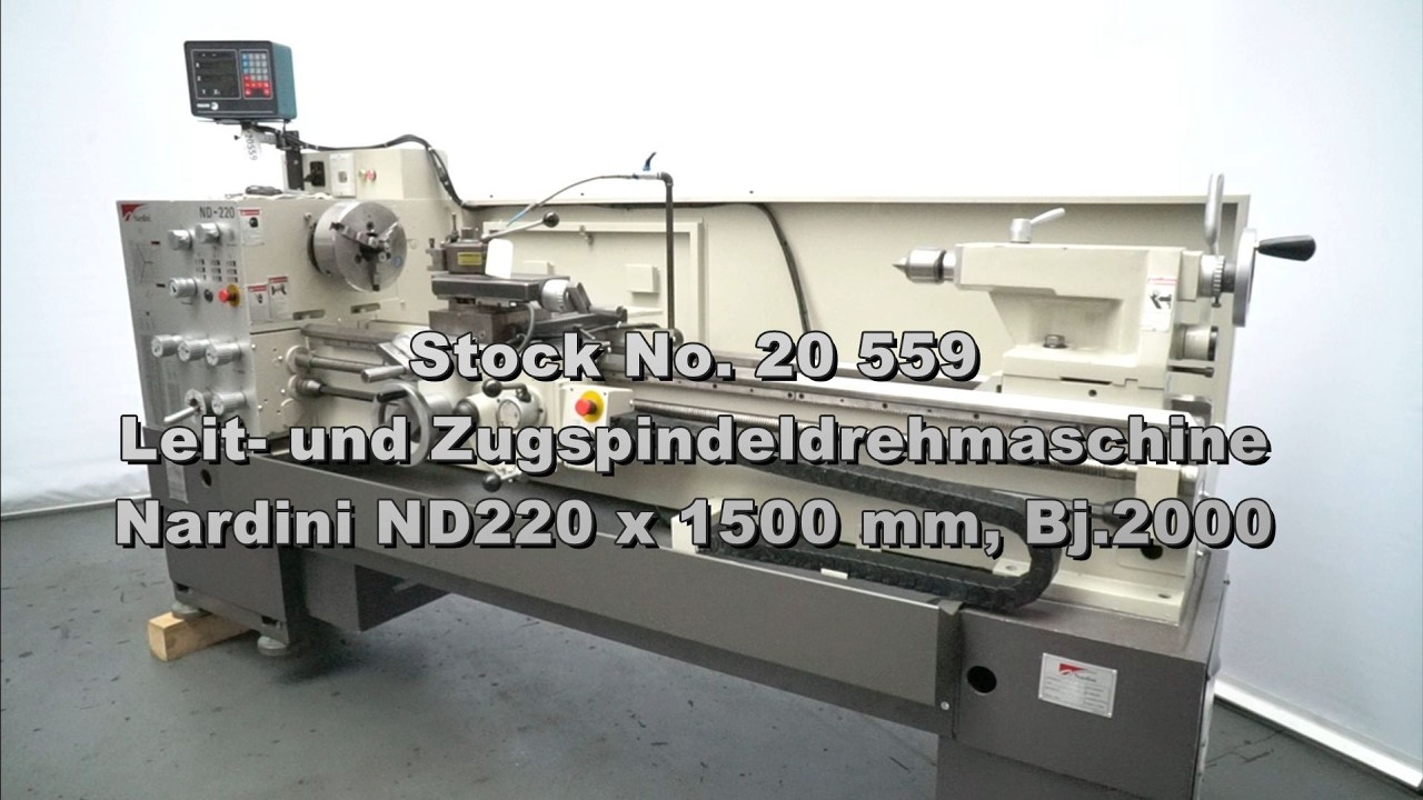 Lager Nr. 20559 - Leit-und Zugspinndeldrehmaschine NARDINI ND 220 x 1500 mm, Baujahr 2000