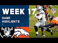 Raiders vs. Broncos Week 17 Highlights | NFL 2020