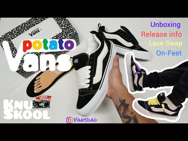 Imran Potato x Vans Vault KNU skool VR3 - Unboxing, Lace Swapping, On-feet  video and Release detail 