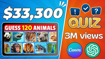 How to Make VIRAL Faceless Quiz Videos for MILLIONS of Views (with Canva and ChatGPT) Step by Step