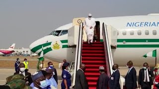 President Buhari Returned To Abuja After Visit To Sokoto To Commission BUA Cement Plant