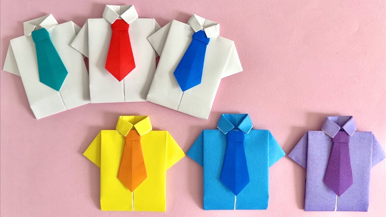 折り紙 簡単 可愛い シャツ 折り方 父の日 Origami How to make Shirt Father's Day Paper Craft DIY