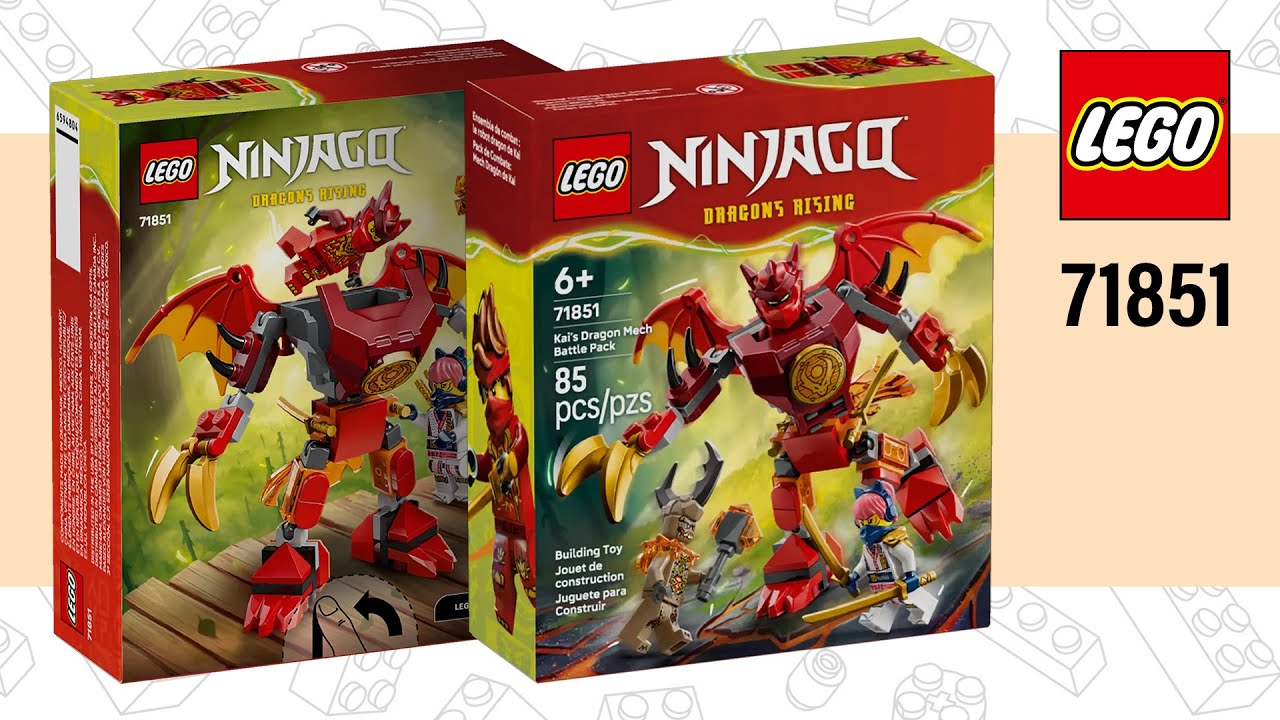 LEGO NINJAGO Kai's Dragon Mech Battle Pack (71851)[85 pcs] Speed‬