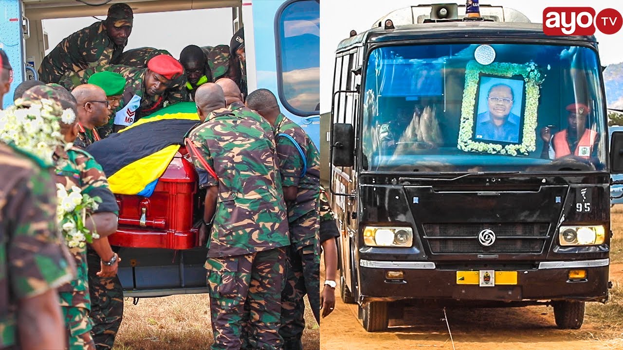 MWANZO MWISHO JESHI LILIVYOUPOKEA MWILI WA MKAPA MASASI, UMETUA KWA HELIKOPTA NA KUELEKEA LUPASO