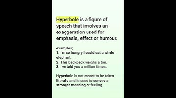 figure of speech "Hyperbole" meaning and examples #english #englishgrammar #shorts