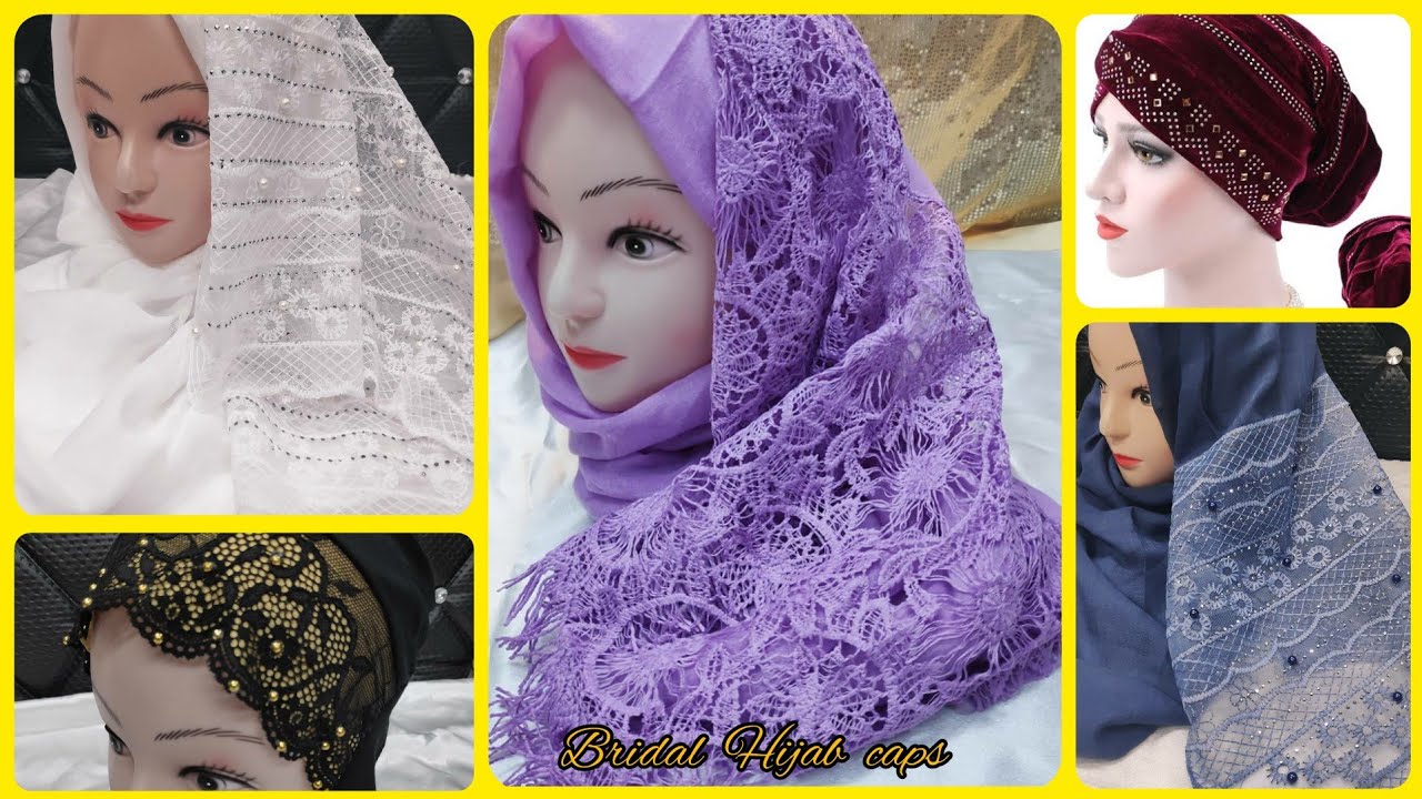 Bridal Hijabs and Caps | Hijab syles 