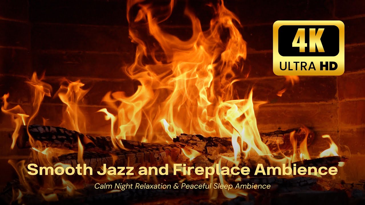 ❄️ Tranquil Winter Mood – Jazz Piano Ambience – Fireplace 4K – Helps You Rest Deeply