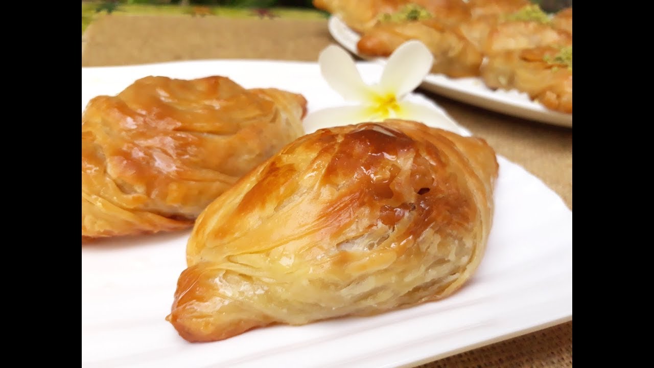 طريقة فطائر الجوز الحمصية (شعيبيات)والعجين للمضفورة والتمرية وعش البلبل والبوريك الفطير المشلتت