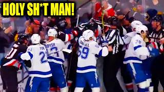 Buffalo Sabres vs Tampa Bay Lightning END OF GAME Fight Scrum | 2026 Hockey Highlights