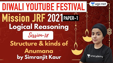 9:30 AM-JRF June 2021 Paper 1 | Logical Reasoning by Simranjit Kaur | Structure & kinds of Anumana