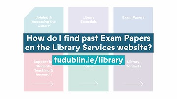 Finding Past Exam Papers